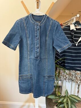 Ramy Brook Skylar Denim Tunic Dress in Medium Wash Blue
